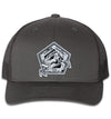 Blackfish Outfitters 6 Panel Trucker Snap Back Hat Charcoal Black