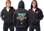 Men's Sheepshead Toothy Critters Zip Hoodie - Dunleavyapparel
